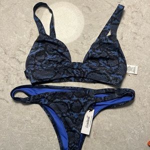 Vitamin A snake skin print bikini